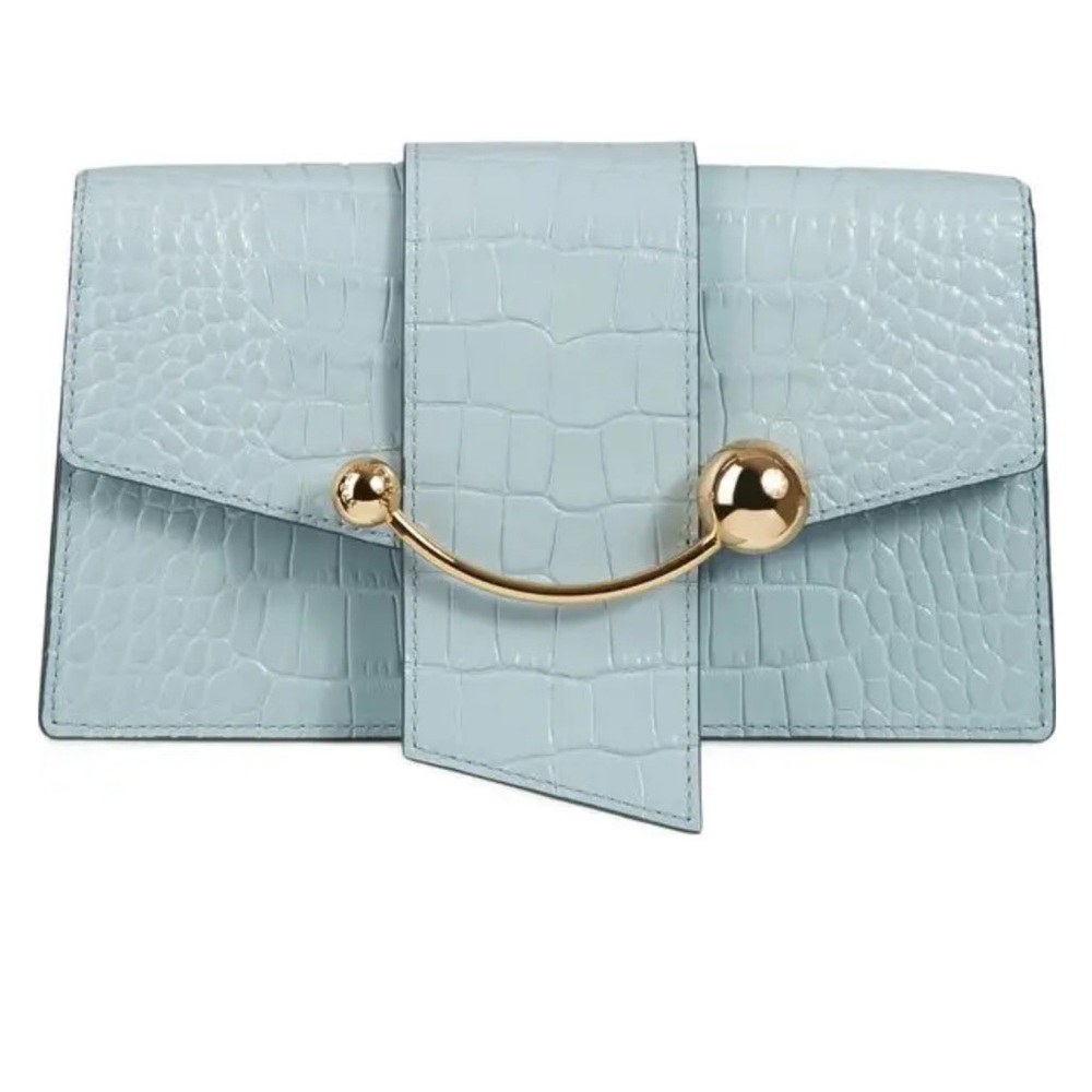 Strathberry Crescent  Croc-Embossed leather bag